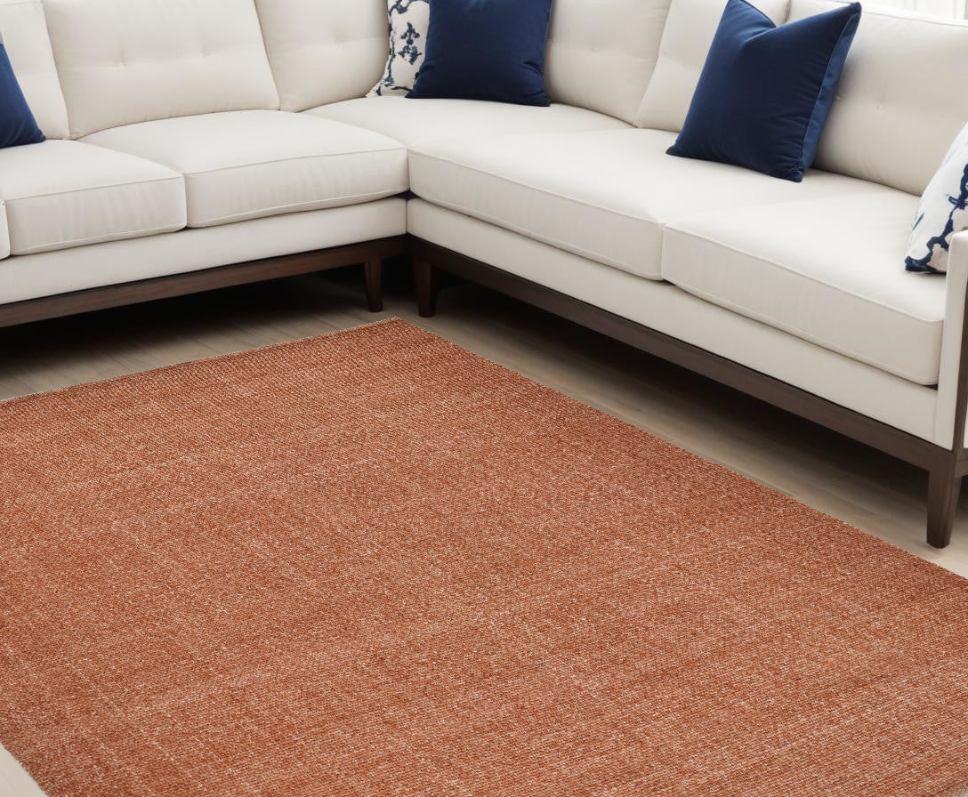 12 x 15 Orange Hand Woven Rug