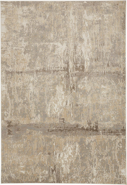 12 x 15 Tan Ivory & Brown Rug