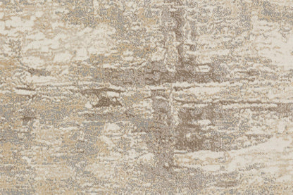 12 x 15 Tan Ivory & Brown Rug
