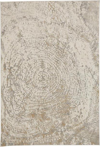 9 x 12 Ivory Tan & Gray Rug