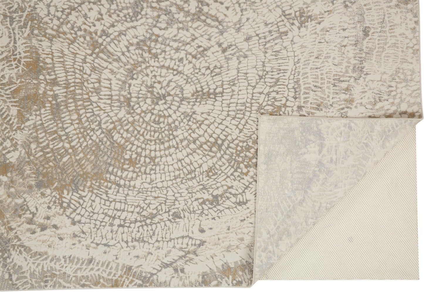 9 x 12 Ivory Tan & Gray Rug