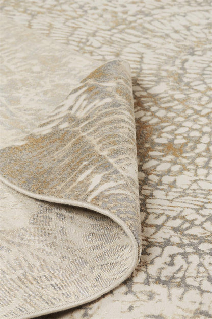 9 x 12 Ivory Tan & Gray Rug