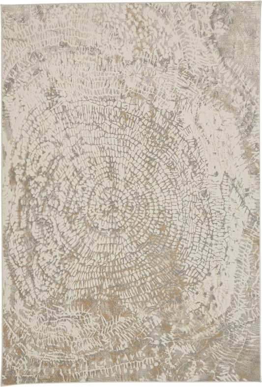 12 x 15 Ivory Tan & Gray Rug