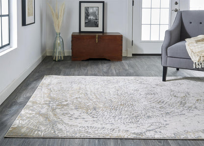 12 x 15 Ivory Tan & Gray Rug