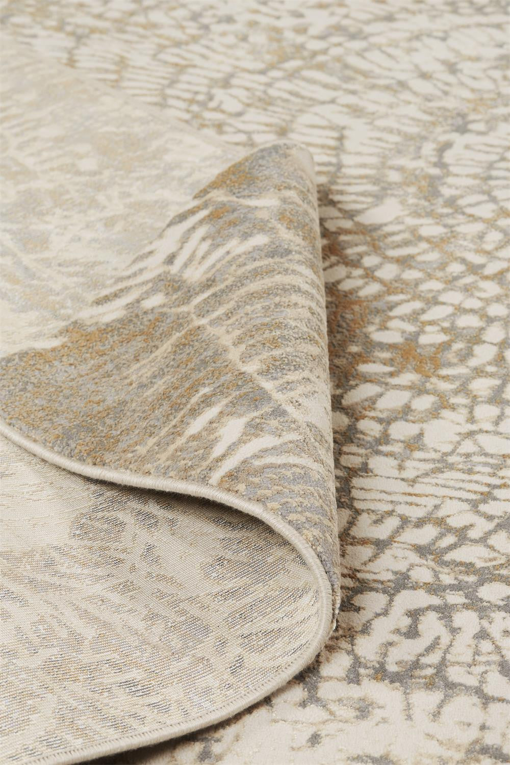 12 x 15 Ivory Tan & Gray Rug