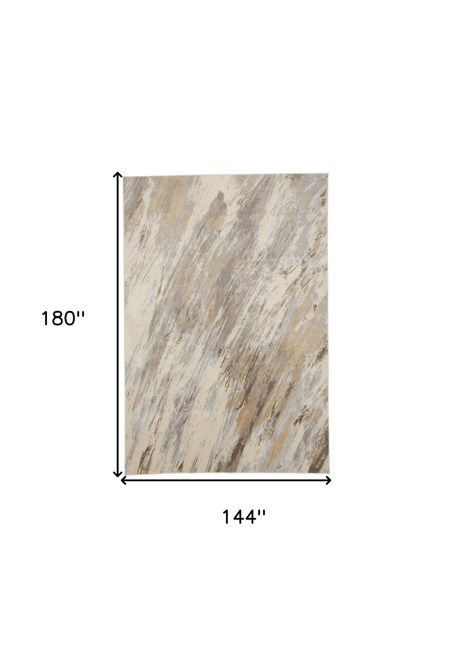 12 x 15 Ivory Tan & Brown Rug