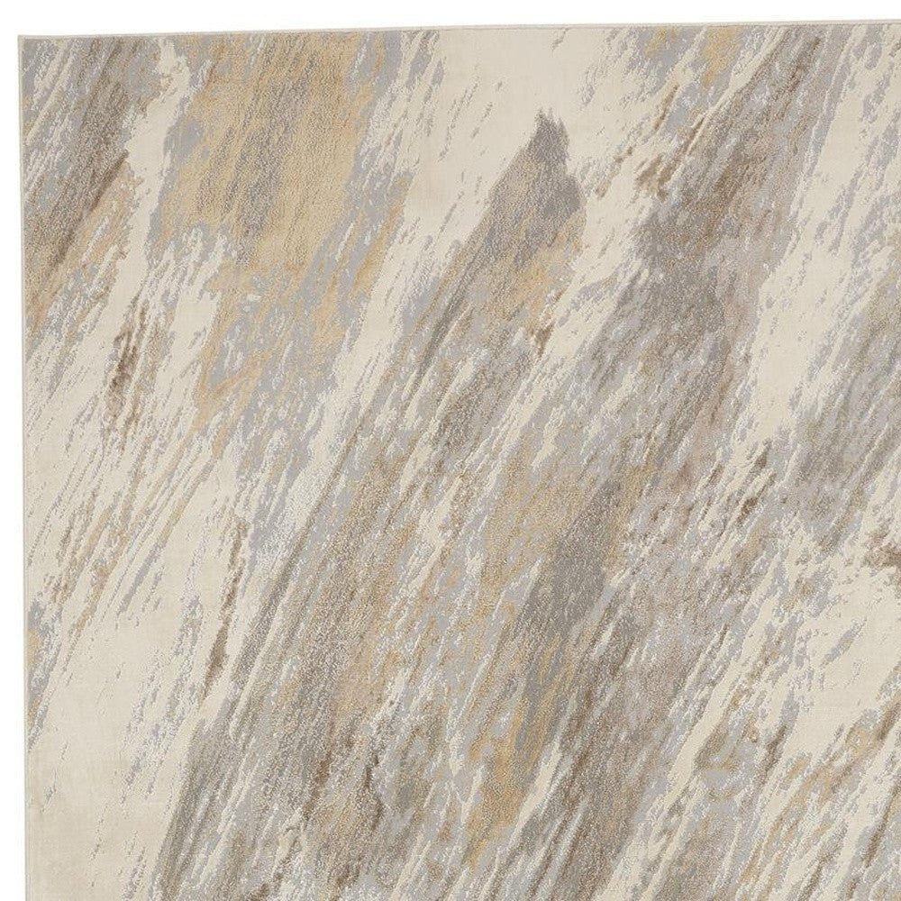 12 x 15 Ivory Tan & Brown Rug