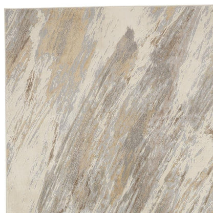 12 x 15 Ivory Tan & Brown Rug
