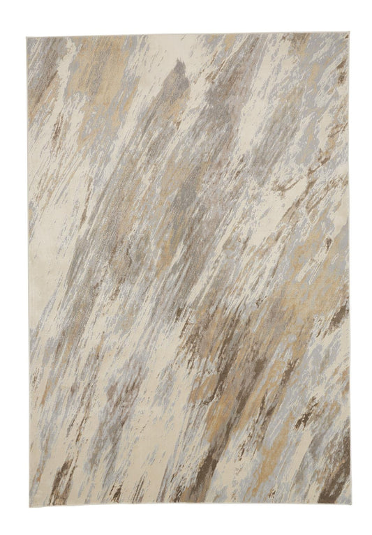12 x 15 Ivory Tan & Brown Rug