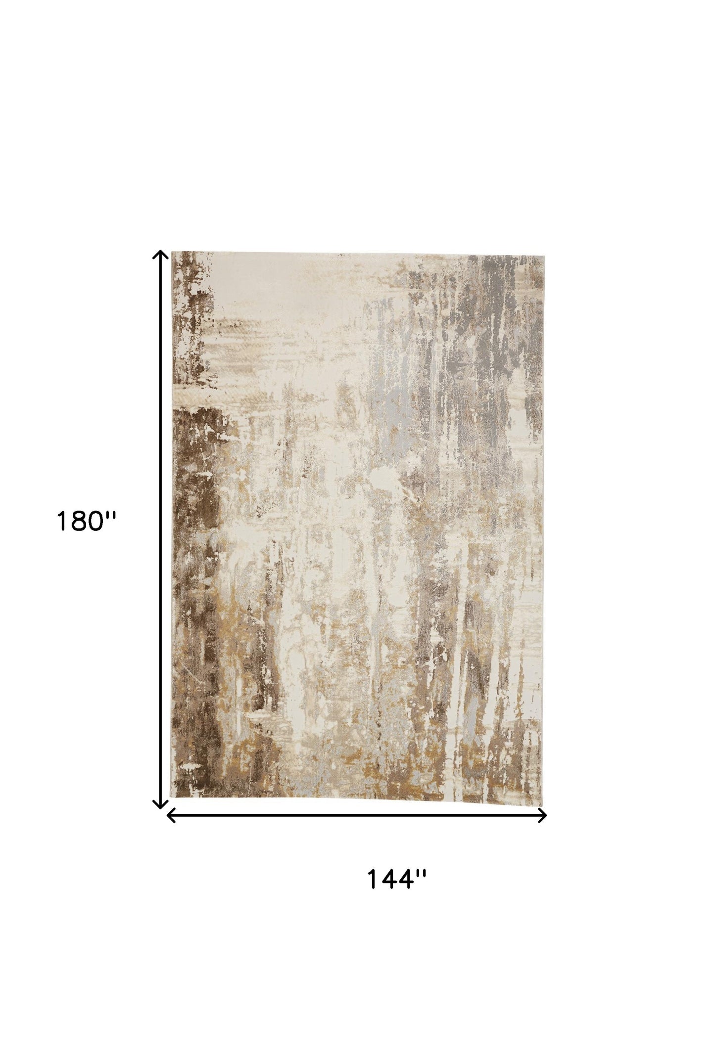 12 x 15 Tan Ivory & Gray Rug