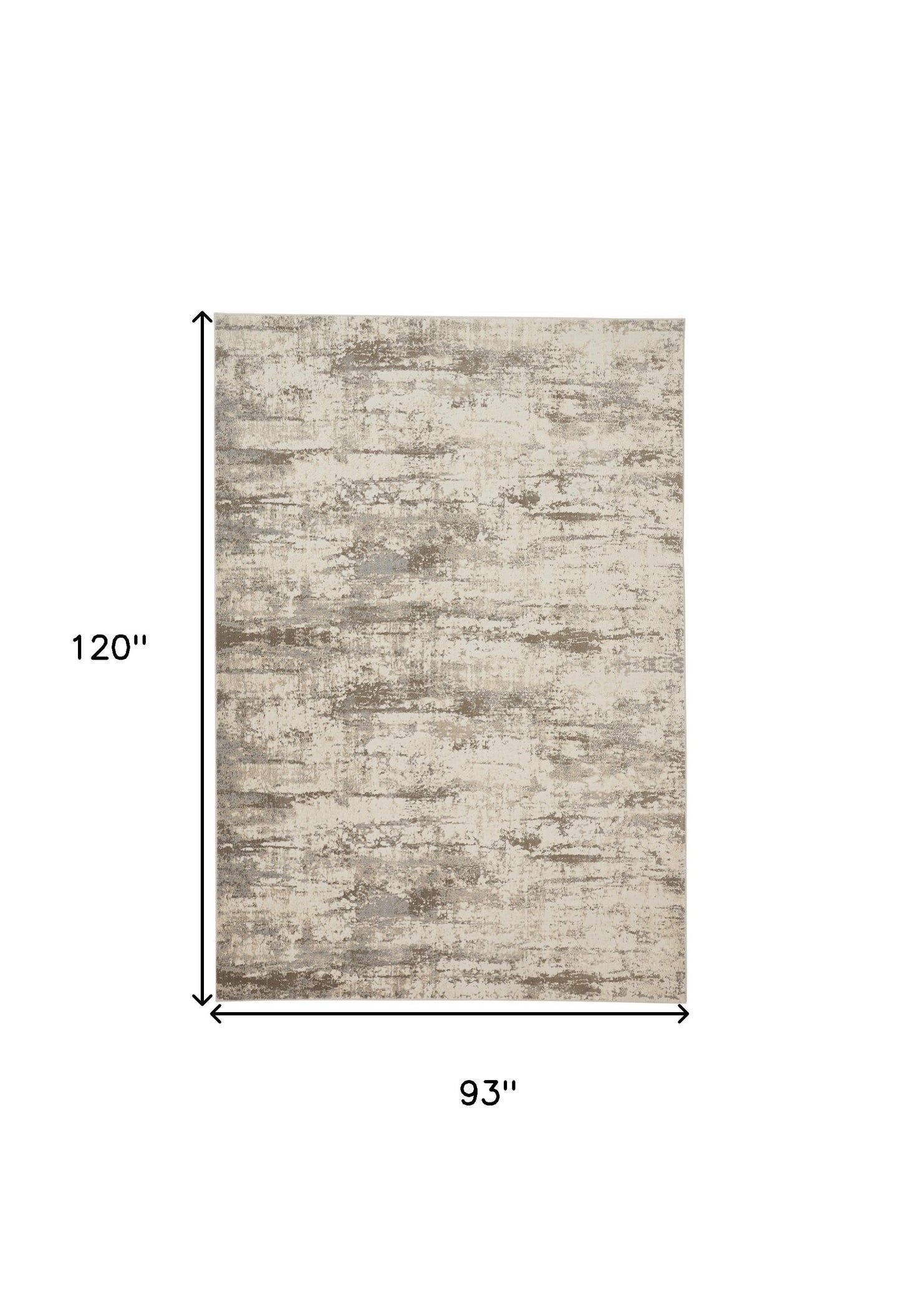 8 x 10 Ivory & Brown Rug