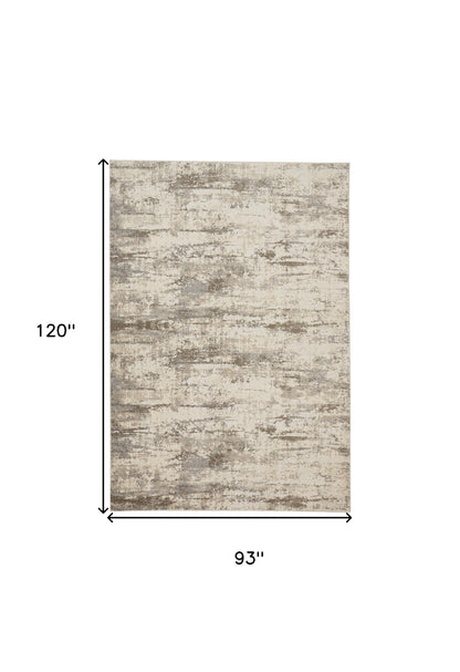 8 x 10 Ivory & Brown Rug