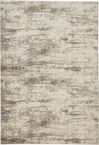 9 x 12 Ivory & Brown Rug