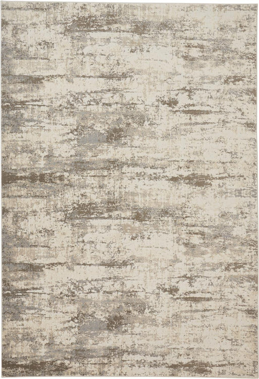 9 x 12 Ivory & Brown Rug