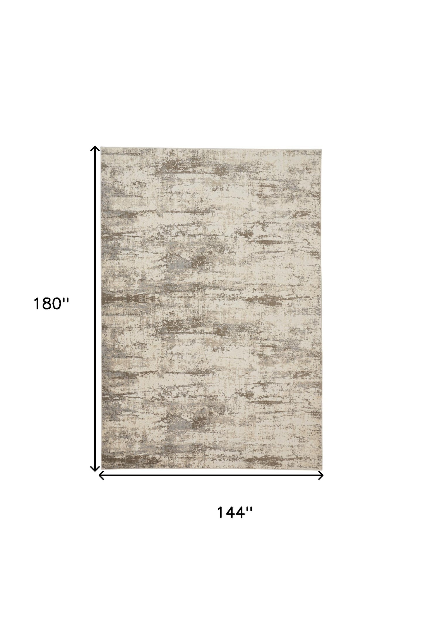 12 x 15 Ivory & Brown Rug