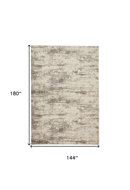 12 x 15 Ivory & Brown Rug