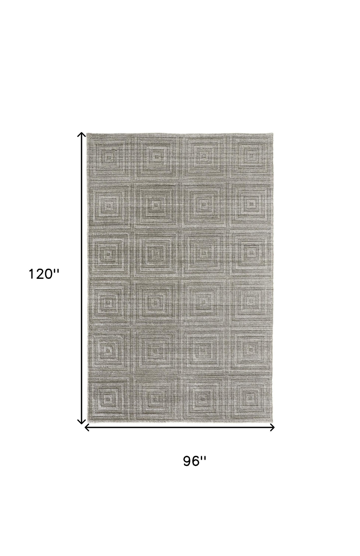 8 x 10 Gray & Silver Striped Hand Woven Rug
