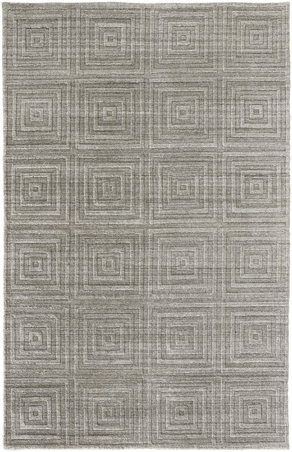 9 x 12 Gray & Silver Striped Hand Woven Rug