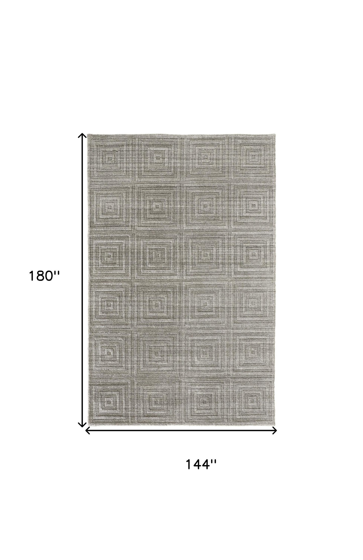 12 x 15 Gray & Silver Striped Hand Woven Rug