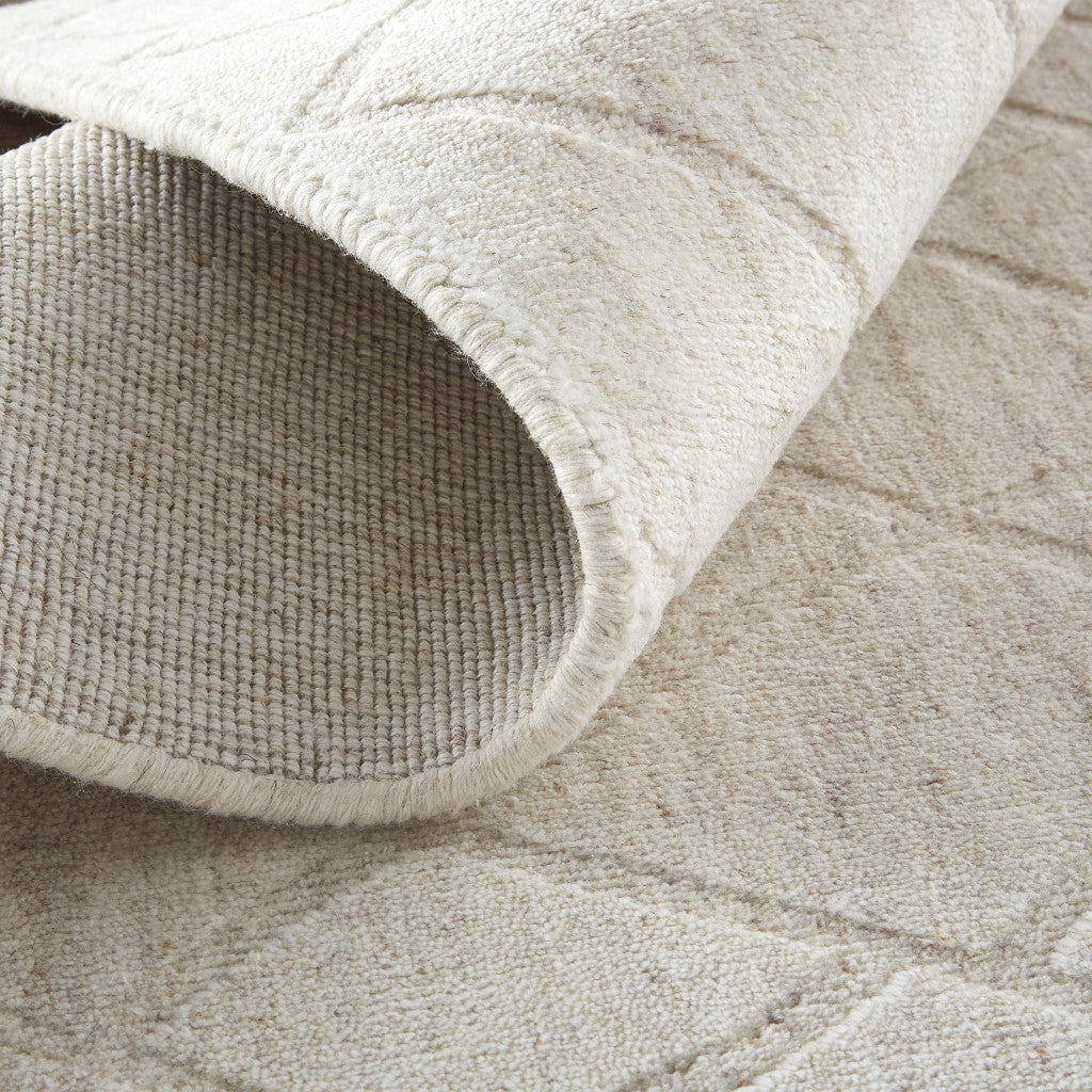 12 x 15 Ivory & Gray Striped Hand Woven Rug