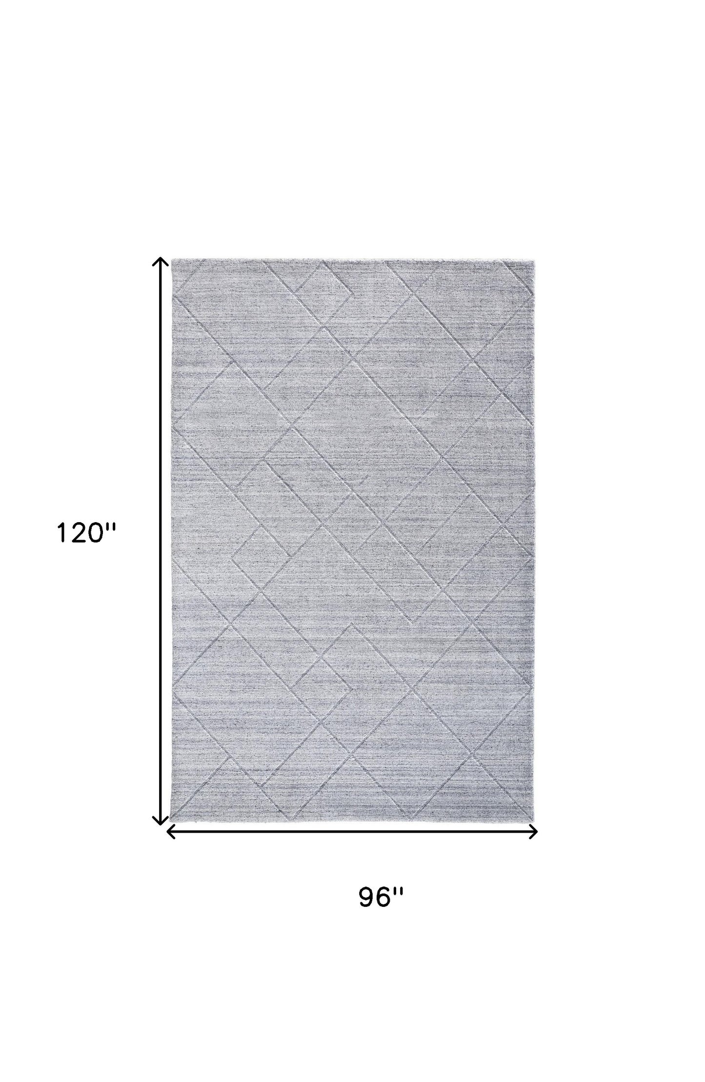 8 x 10 Gray & Silver Striped Hand Woven Rug