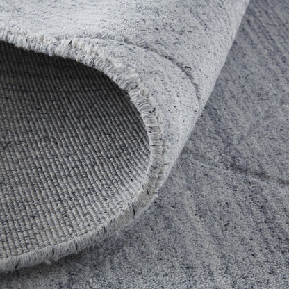 9 x 12 Gray & Silver Striped Hand Woven Rug