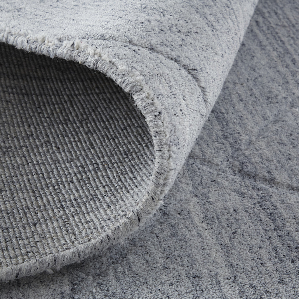 12 x 15 Gray & Silver Striped Hand Woven Rug