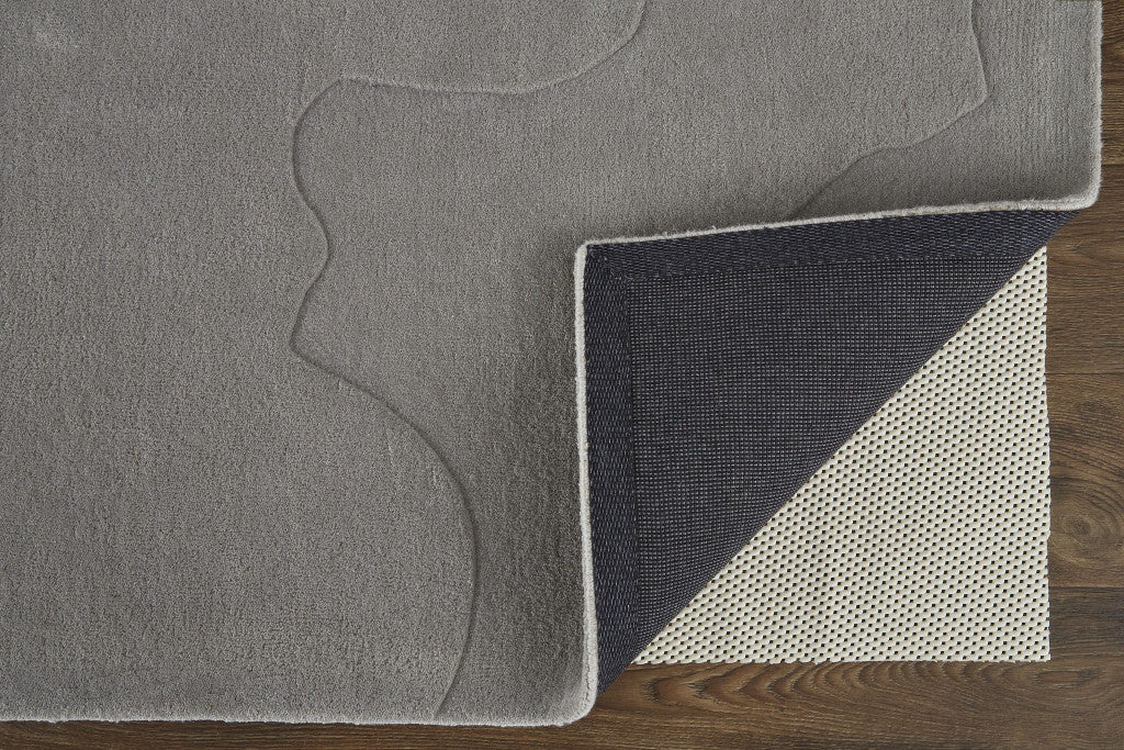 9 x 12 Gray & Blue Wool Hand Tufted Rug