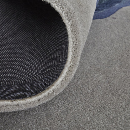 12 x 15 Blue & Gray Wool Hand Tufted Rug