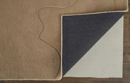 9 x 12 Tan & Orange Wool Hand Tufted Rug