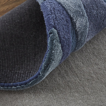 9 x 12 Blue & Gray Wool Hand Tufted Rug
