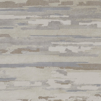 12 x 15 Ivory Tan & Brown Power Loom Distressed Stain Resistant Rug