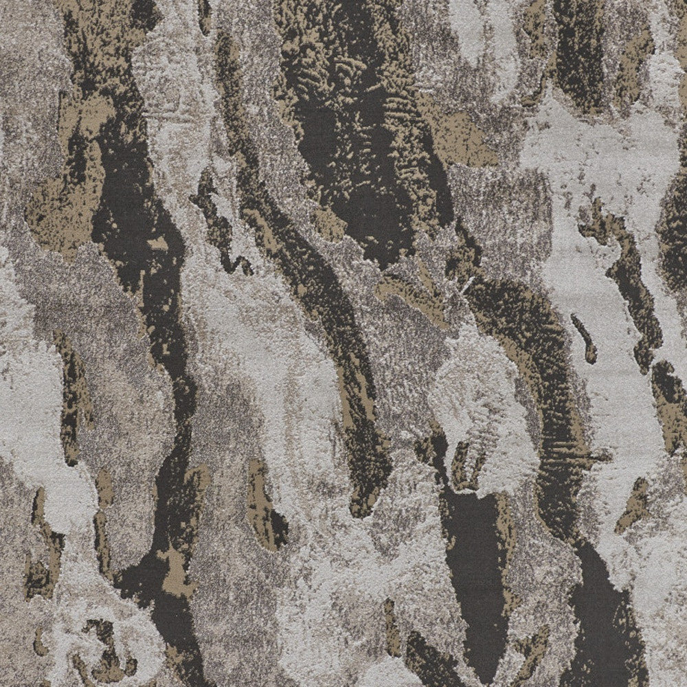 12 x 15 Brown & Ivory Power Loom Distressed Rug
