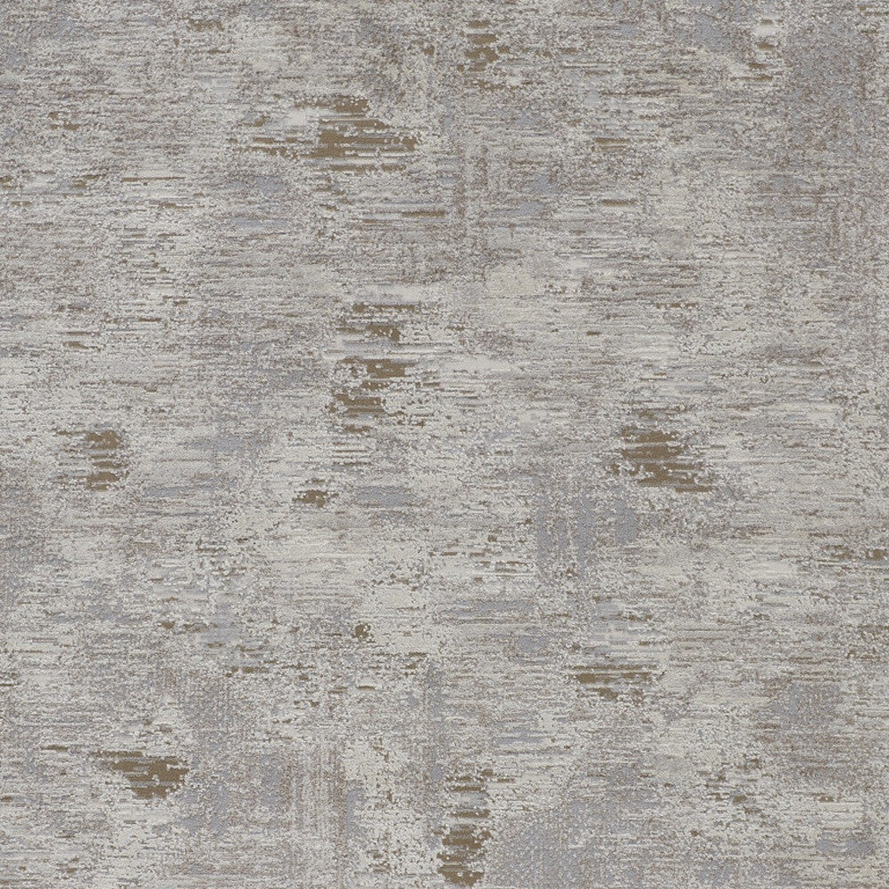 12 x 15 Gray & Ivory Power Loom Distressed Rug