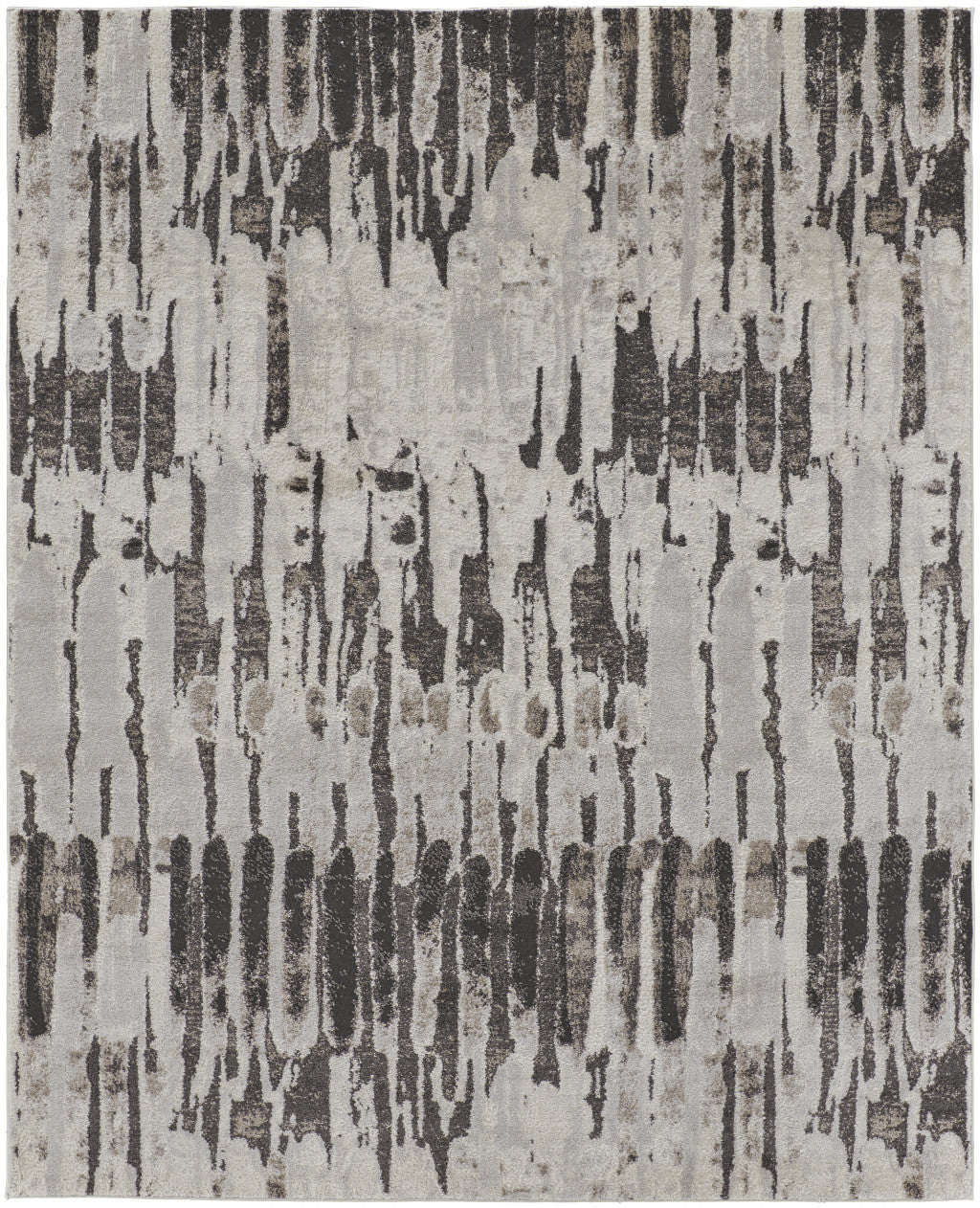 8 x 10 Gray & Ivory Power Loom Rug