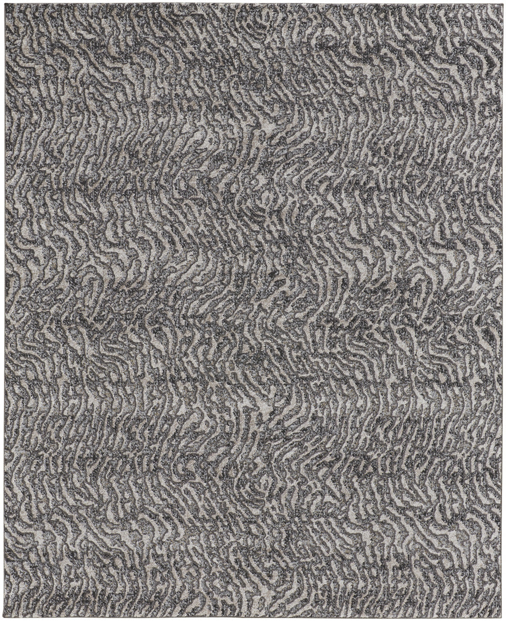 12 x 15 Gray & Ivory Power Loom Rug