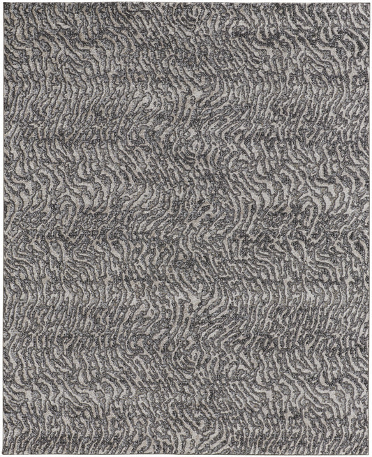 12 x 15 Gray & Ivory Power Loom Rug