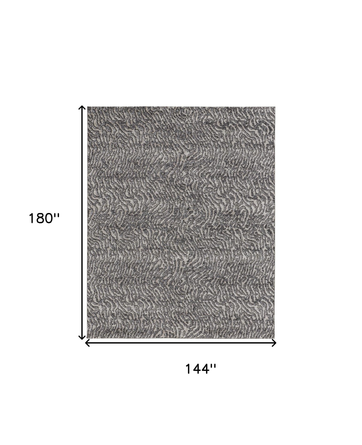12 x 15 Gray & Ivory Power Loom Rug