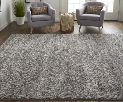 12 x 15 Gray & Ivory Power Loom Rug