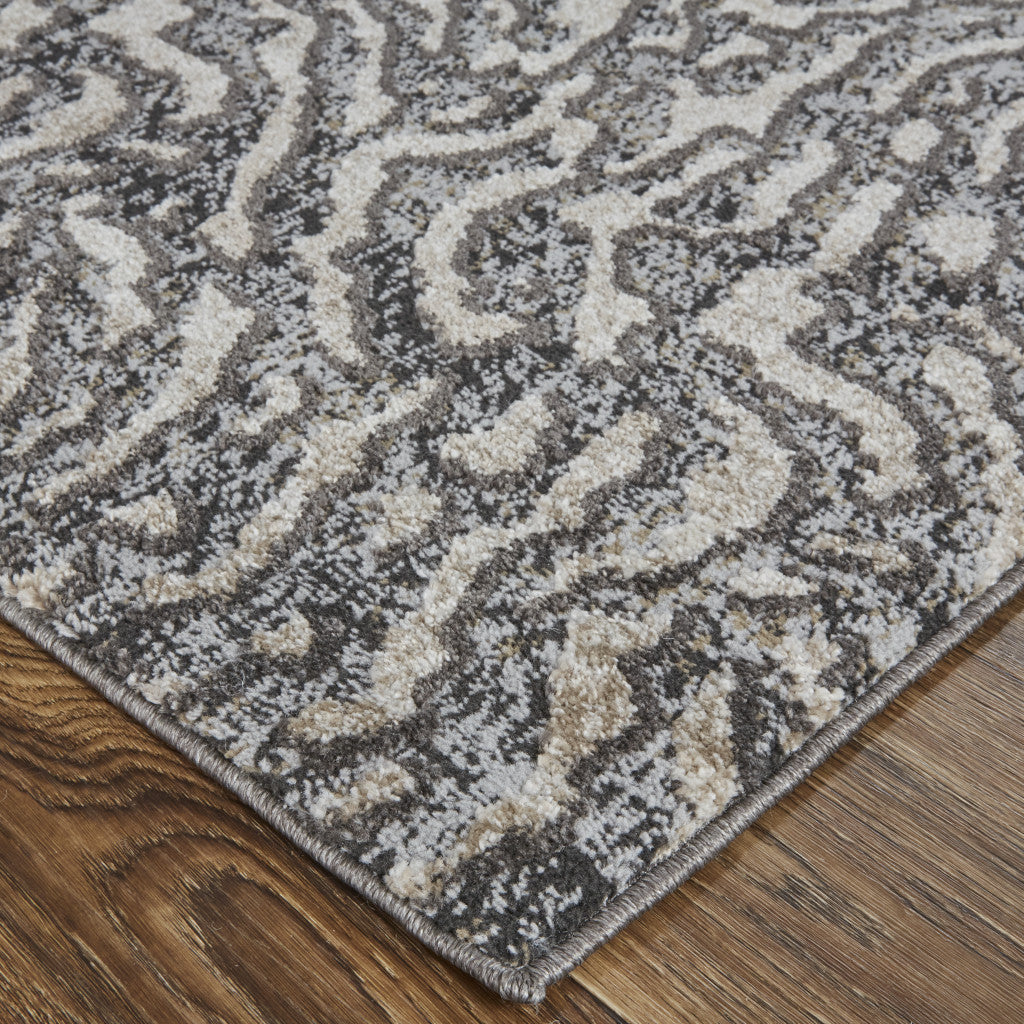 12 x 15 Gray & Ivory Power Loom Rug