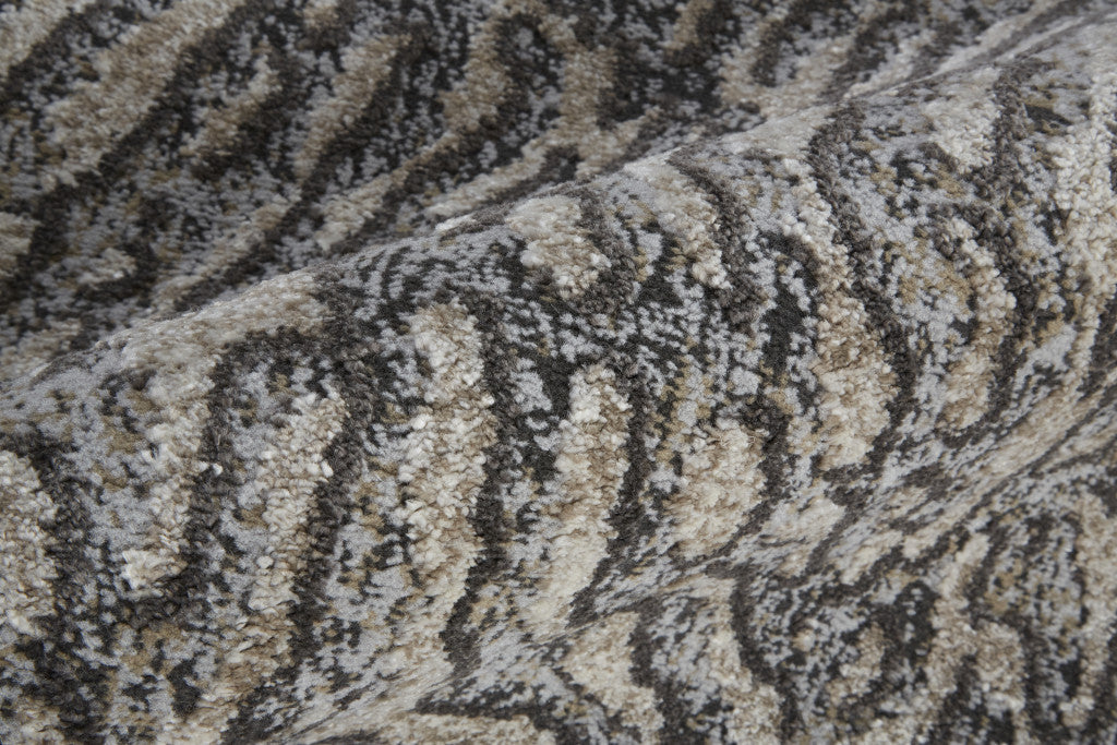 12 x 15 Gray & Ivory Power Loom Rug
