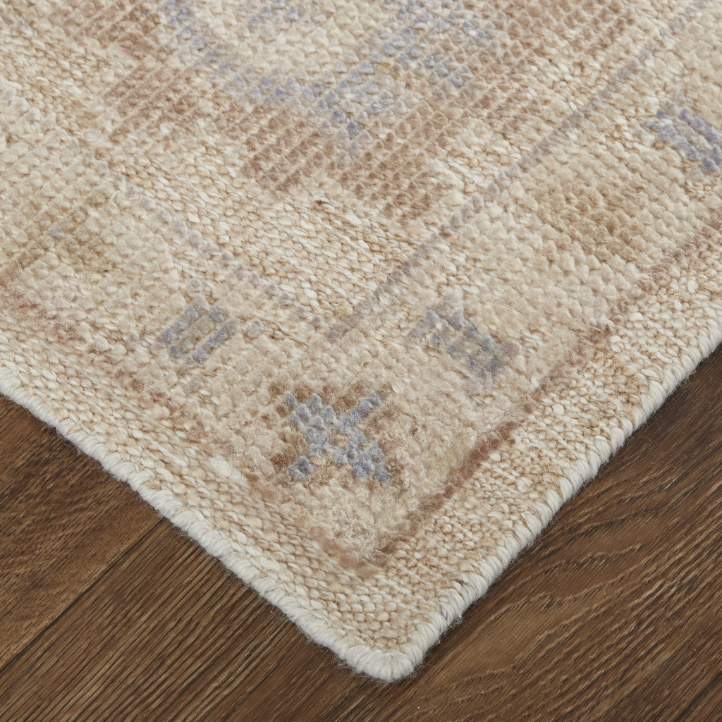 8 x 10 Blue & Ivory Floral Hand Knotted Rug