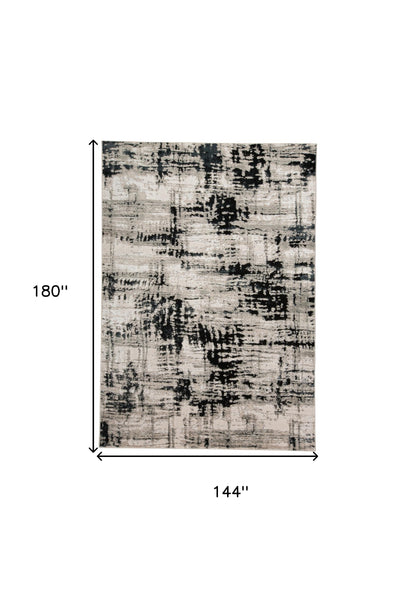 12 x 15 Black White & Gray Rug