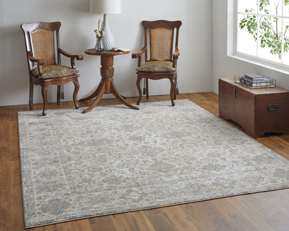 12 x 15 Ivory Tan & Gray Power Loom Rug