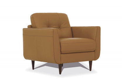 Camel Genuine Leather Arm Chair
