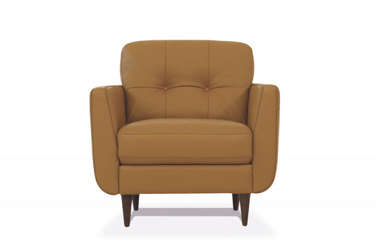 Camel Genuine Leather Arm Chair