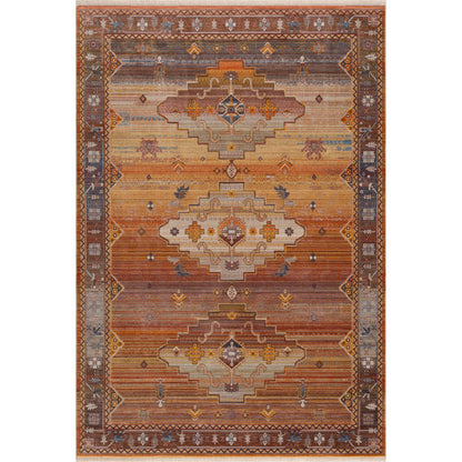 8 x 10 Brown Southwestern Rug