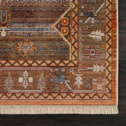 8 x 10 Brown Southwestern Rug