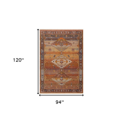 8 x 10 Brown Southwestern Rug