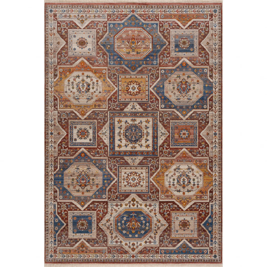 8 x 10 Red Southwestern Rug